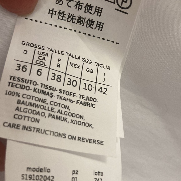 Emme Marella 100% cotton long line button down size 6 - Picture 4 of 5